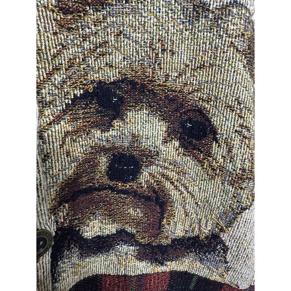 Yorkshire Terriers Yorkie Tapestry Sweater Jacket Vintage Street Weavers-Small - Picture 5 of 8